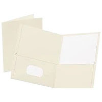 Dossiers Oxford à deux pochettes d'Esselte (ESS57504) - Lettre - Paquet de 25 - Blanc