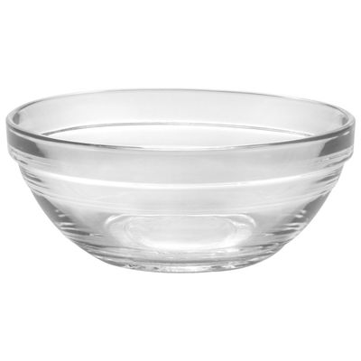 Duralex Lys 4.7" Stackable Glass Bowl - Set of 6 - Clear