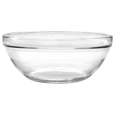 Duralex Lys 12.2" Stackable Glass Bowl - Set of 3 - Clear
