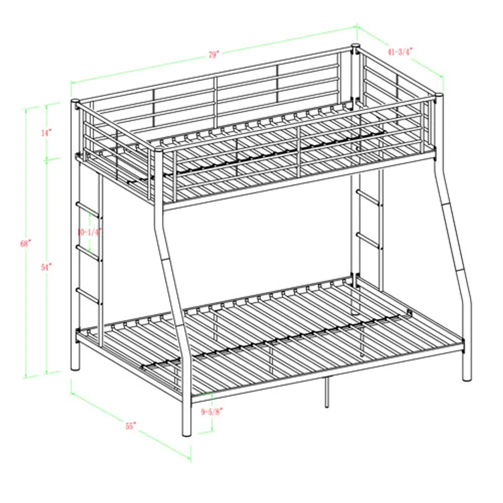 Winmoor Home Contemporary Bunk Bed - Twin/Double