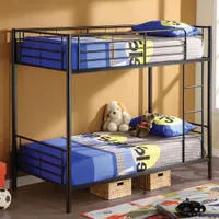 Winmoor Home Contemporary Bunk Bed - Twin - Black