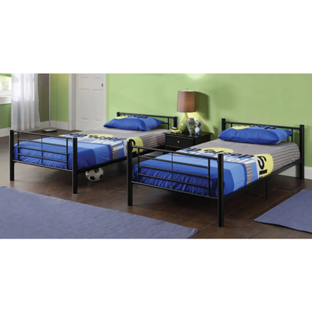 Winmoor Home Contemporary Bunk Bed - Twin - Black