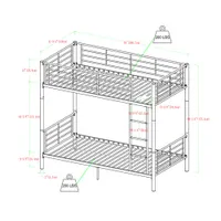 Winmoor Home Contemporary Bunk Bed - Twin - Black