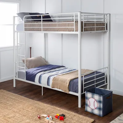 Contemporary Bunk Bed - Twin - White