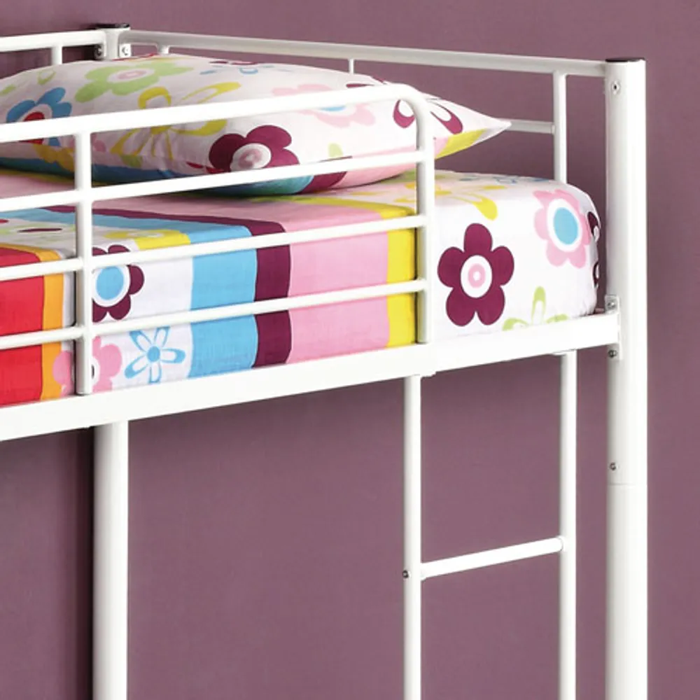 Contemporary Bunk Bed - Twin - White