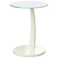 Bentwood Round Accent Table - White