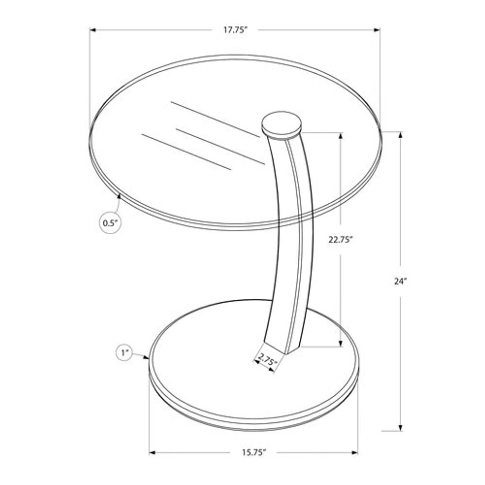 Bentwood Round Accent Table - White