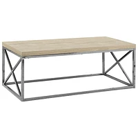 Reclaimed Wood-Look Rectangular Cocktail Table - Natural