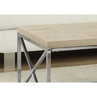 Reclaimed Wood-Look Rectangular Cocktail Table - Natural