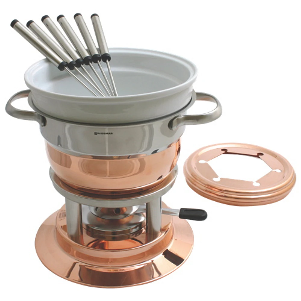 Swissmar Lausanne 11-Piece Copper Fondue Set (F66415) - Copper