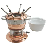 Swissmar Lausanne 11-Piece Copper Fondue Set (F66415) - Copper