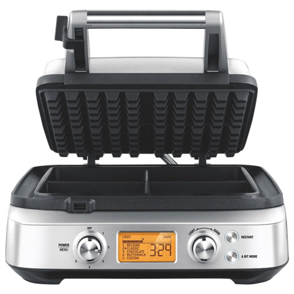 Breville The Smart Waffle Pro 4-Slice Waffle Maker (BREBWM640XL)