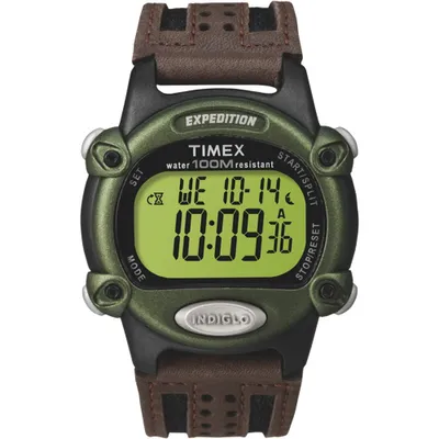 Timex Expedition Chrono Digital Men's Sport Watch (48042) - Brown Band/Black Dial