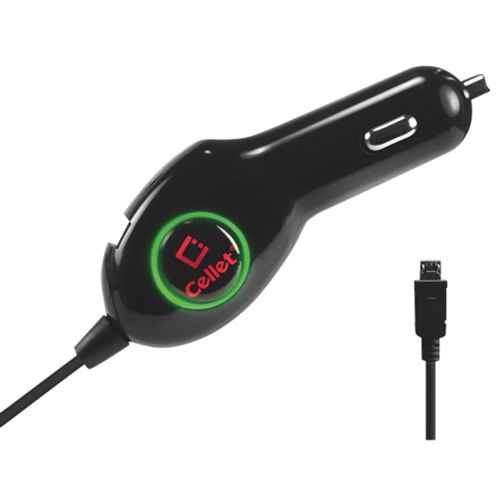 Cellet 10W Micro USB Mini/Extra Port Car Charger (F65524)