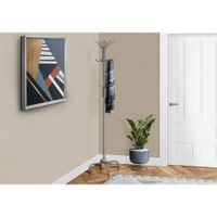 Monarch Metal Coat Rack - Silver