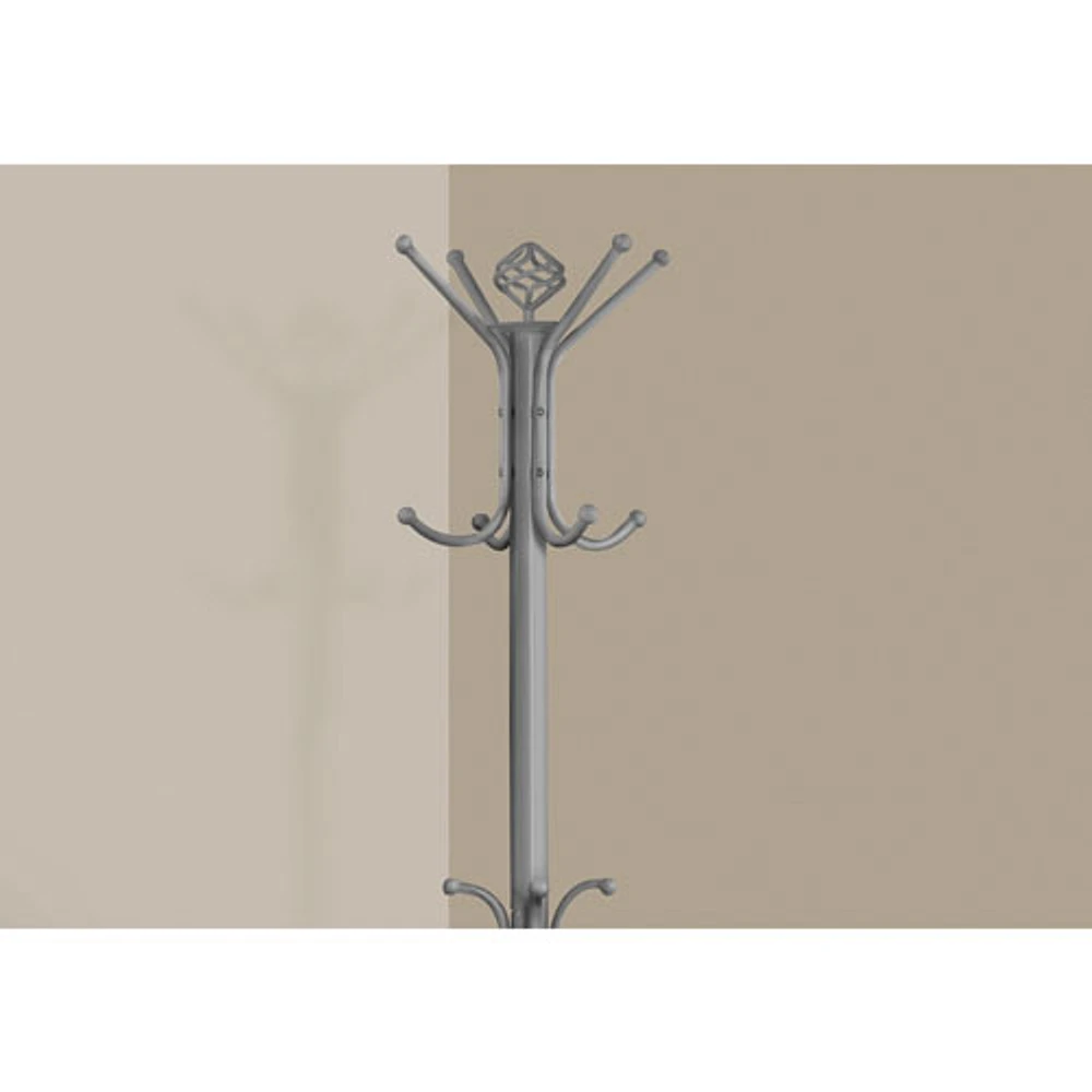 Monarch Metal Coat Rack - Silver