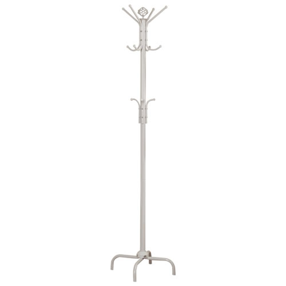 Monarch 70" Metal Coat Rack - White