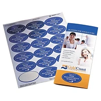 Avery Easy Peel 2-1/2" x 1-1/2" Print-to-the-Edge Oval Labels (AVE22804) - 180 Pack - Glossy White