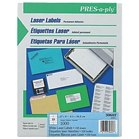 Étiquettes laser standard d'expédition 2 x 4 po PRES-a-ply d'Avery (AVE30603) - 1000 - Blanc