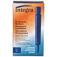 Integra Chisel Point Permanent Marker (ITA33327) - 12 Pack - Blue