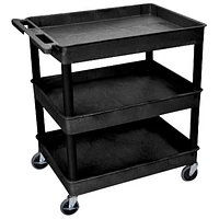 Luxor Large Tub Cart (TC11-B) - 2 Shelves - Black