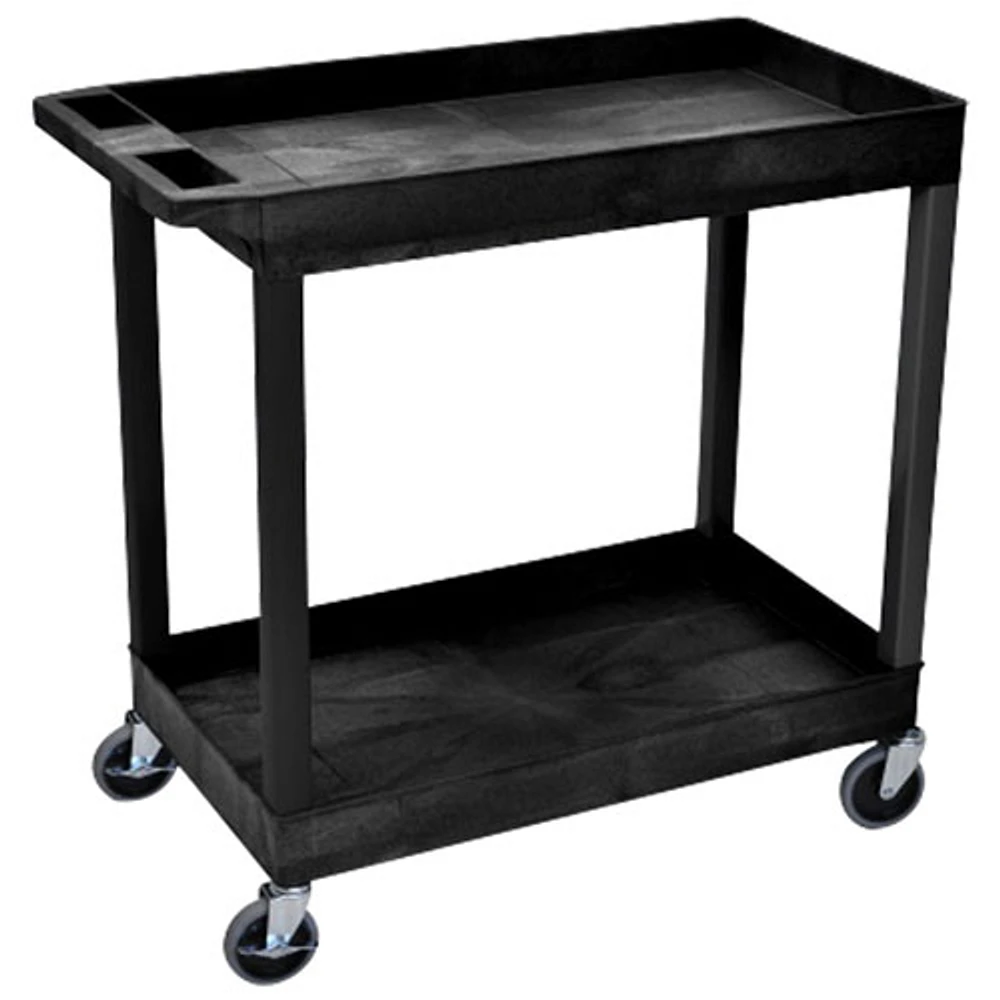 Luxor Tub Cart (EC11-B) - 2 Shelves - Black