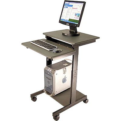 Luxor Mobile Adjustable Height Presentations Workstation (PS3945) - Black