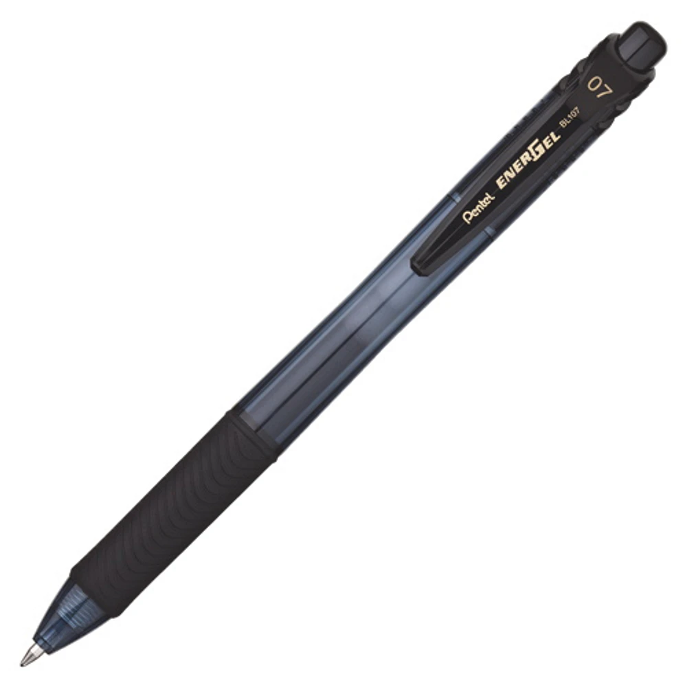 Pentel Stationary Retractable Energel Point 0.7mm Rollerball Gel Pen (PENBL107A) - Black