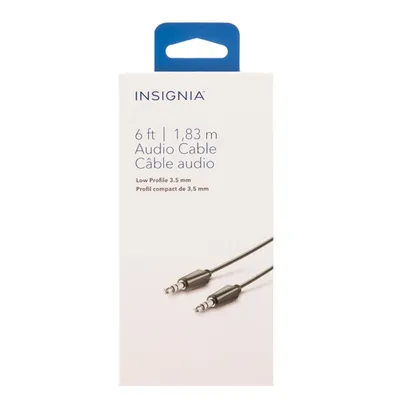 Insignia 1.8m (6 ft.) 3.5mm Stereo Audio Cable - Black - Only at Best Buy