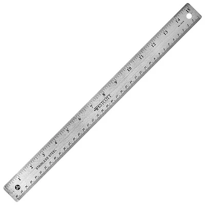 Acme United 15" Stainless Steel Ruler (ACM50202) - Stanless Steel