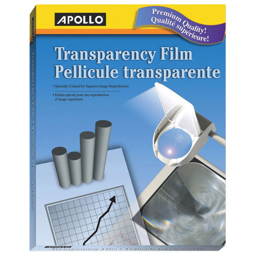 Apollo Transparency Film (APO09231) - 100 Pack - Clear