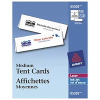 Avery Medium Tent Cards (AVE05305) - 100 Pieces