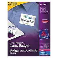 Avery Name Badges (AVE05395) - 400 Pack - White