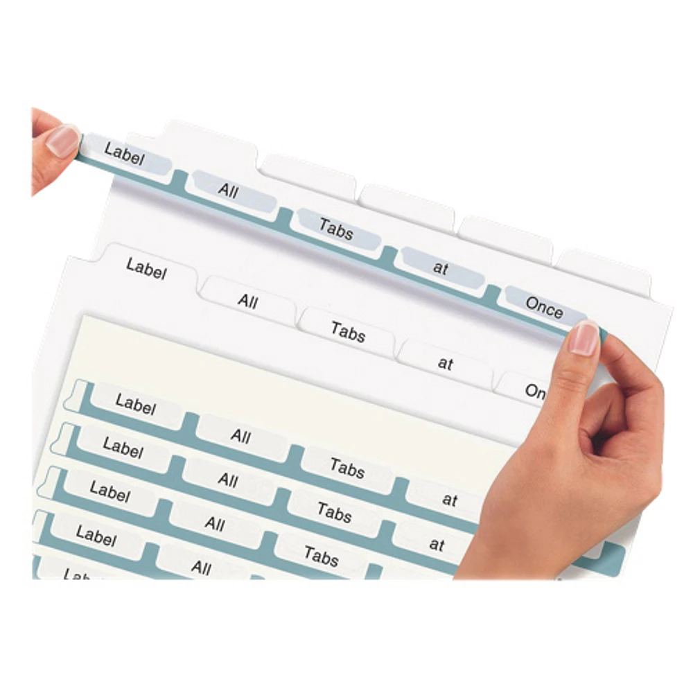 Avery Index Maker Easy Apply Clear Label Divider (AVE11436) - 5 Tabs - 5 Pack - White