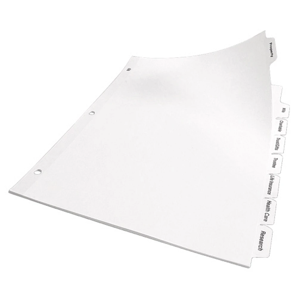 Intercalaires Index Maker d'Avery (AVE11437) - Paquet de 40 - Blanc