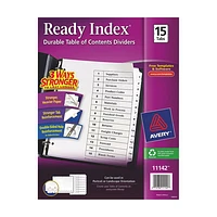 Avery Ready Index Table Of Contents Dividers (AVE11142) - 15 Pack - Clear