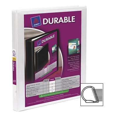 Avery Durable 1/2" D-Ring View Binder (AVE34075) - White