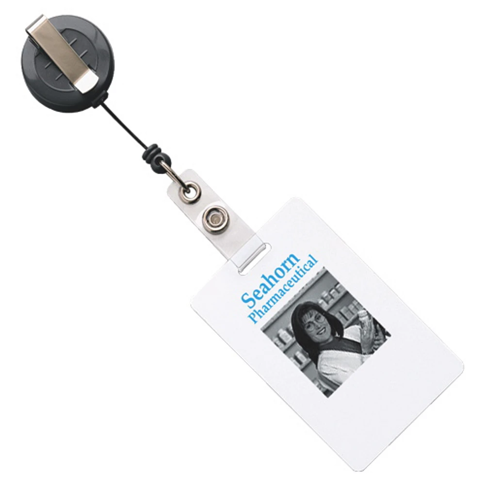 Avery Clip-On Retractable ID Reel (AVE74711) - 12 Pack - Black