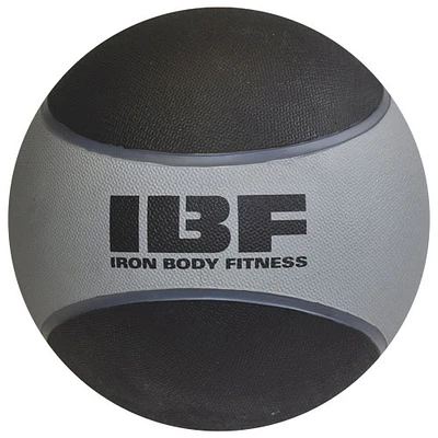 Ballon d'exercice de 15 livres d'Iron Body Fitness (92015-7) - Noir-gris