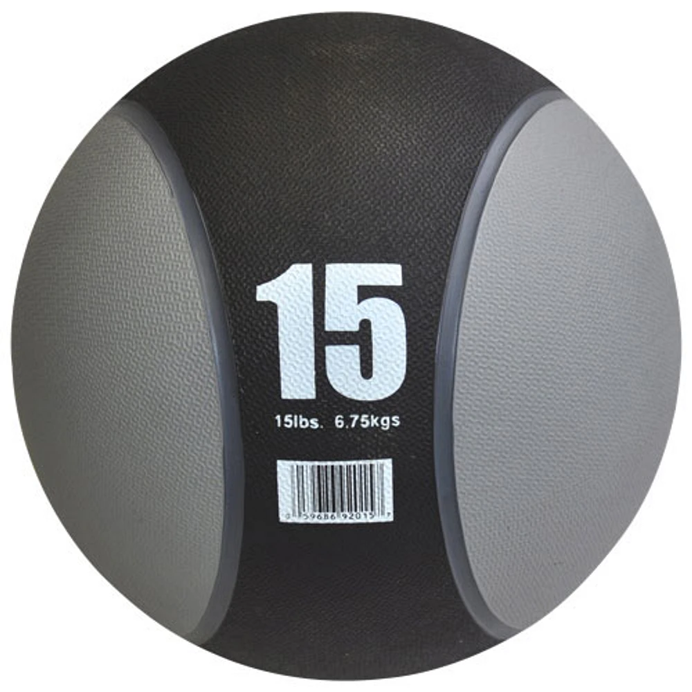 Ballon d'exercice de 15 livres d'Iron Body Fitness (92015-7) - Noir-gris