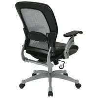 Space Seating Mesh AirGrid Leather Office Chair - Black