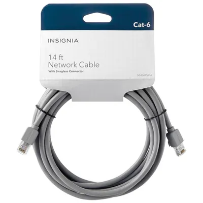Insignia 4.3m (14 ft.) Cat6 Ethernet Cable - Grey - Only at Best Buy