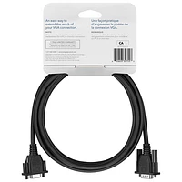 Insignia 3m (10 ft.) VGA Extension Cable (NS-PV10509-C) - Black - Only at Best Buy