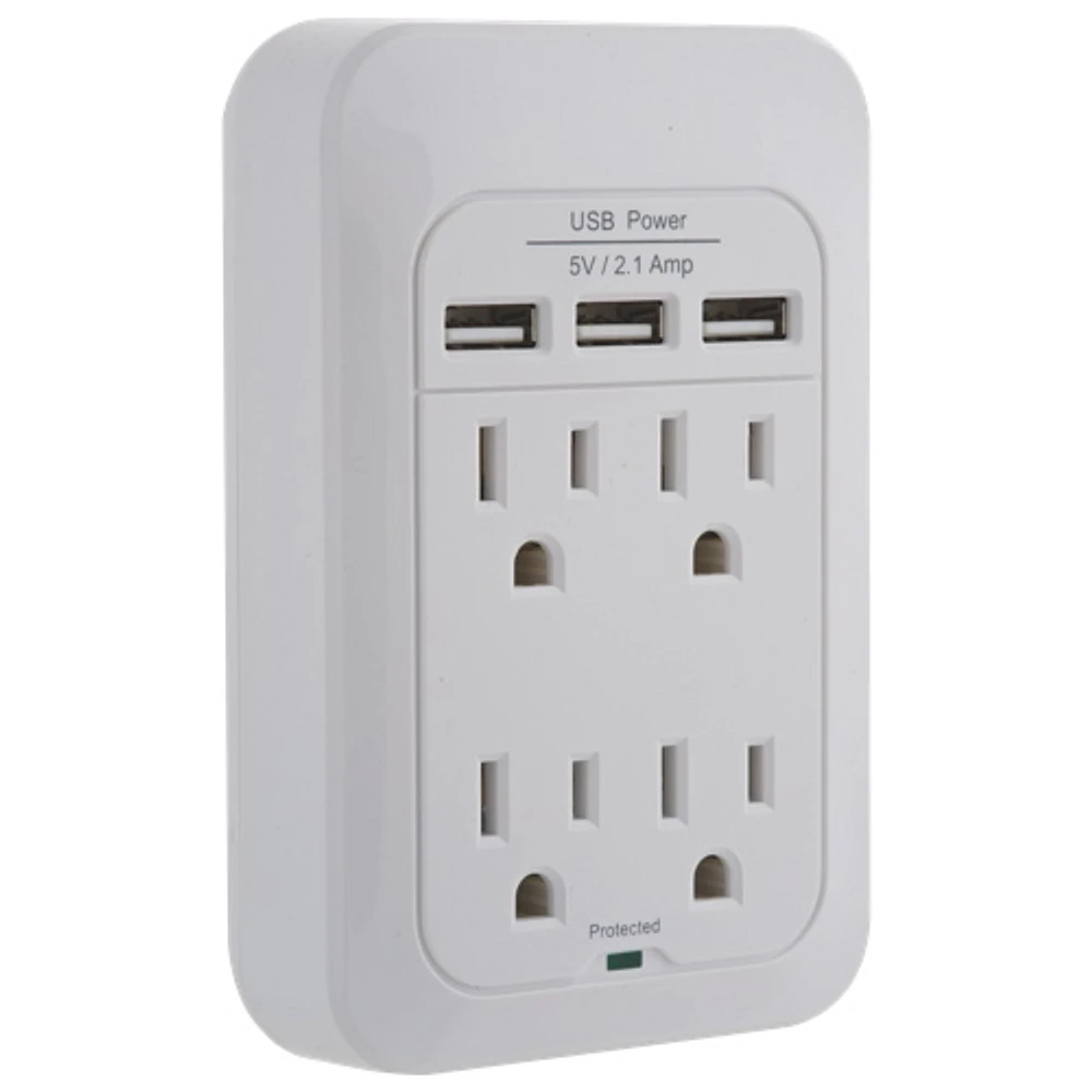 Insignia 4-Outlet Surge Protector With USB - Only at Best Buy