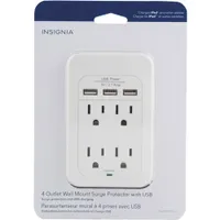 Insignia 4-Outlet Surge Protector With USB - Only at Best Buy