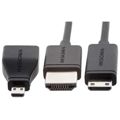 Insignia 1.8m (6ft.) Mini/Micro HDMI Cable - Only at Best Buy