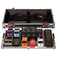 Gator Pedal Board With Large Hard Shell Carrying Case (G-TOUR-PEDALBOARDLGW) - Black