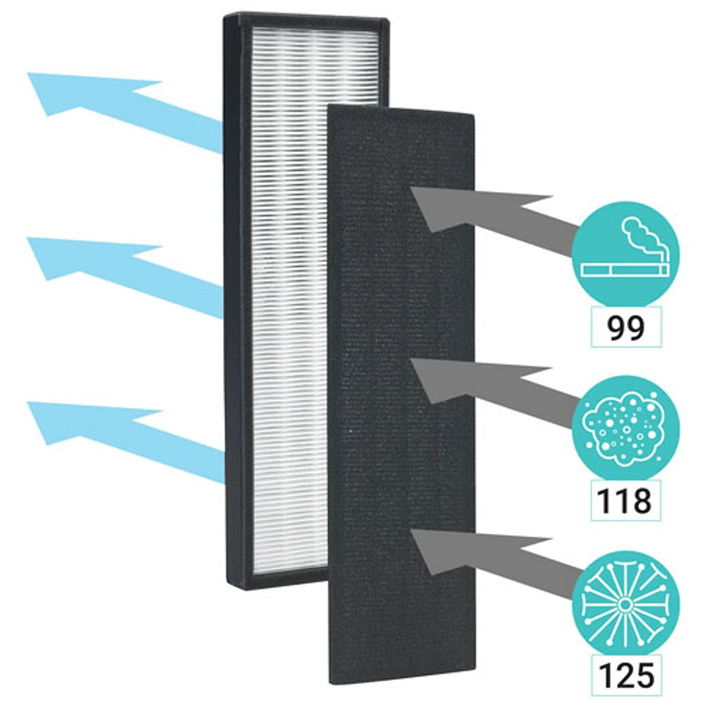 Purificateur d'air 4-en-1 AC4825CA GermGuardian avec True HEPA UV-C et réduction des odeurs - Noir