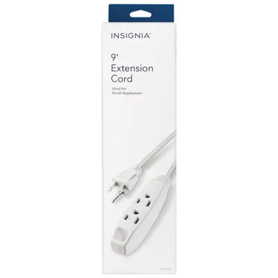 Insignia 9' Extension Power Cord - White - Only at Best Buy