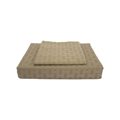 Ensemble housse de couette contexture 400 collection Bamboo de Maholi - Grand - Ivoire